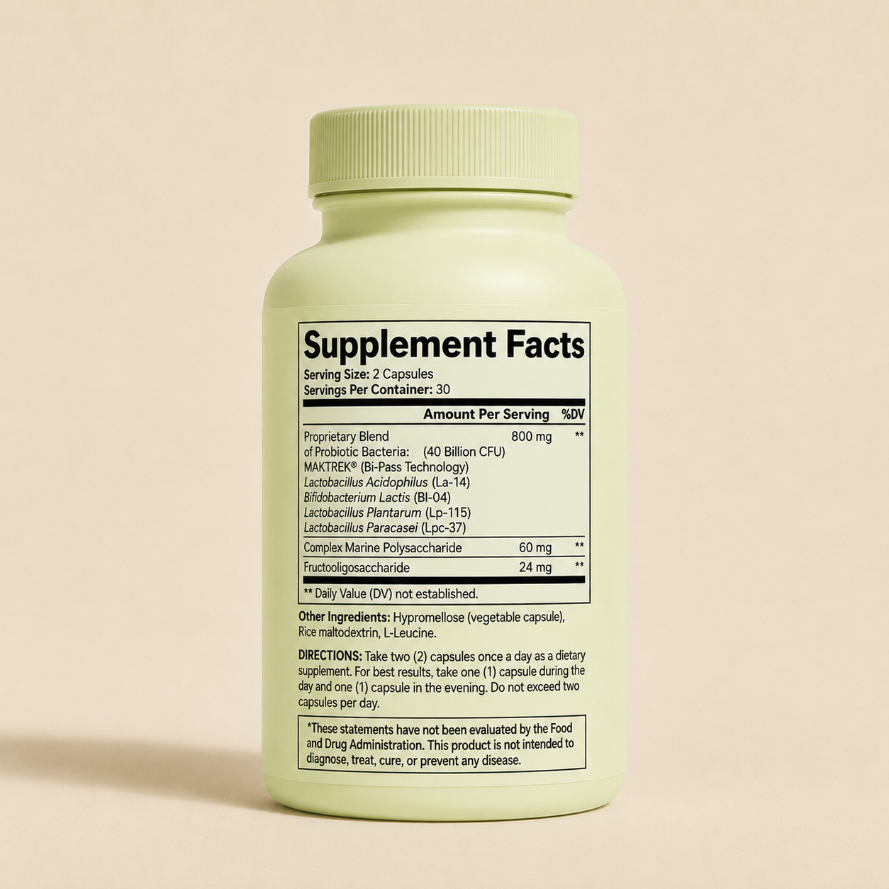 Daily Gut Balance supplement facts